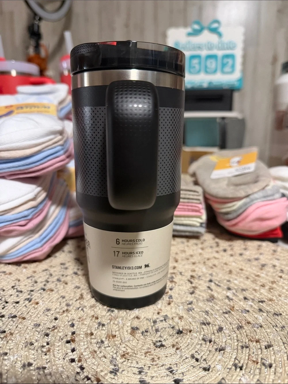 Stanley Black Stainless Quencher ProTour Tumbler with Handle - Picture 2 of 4